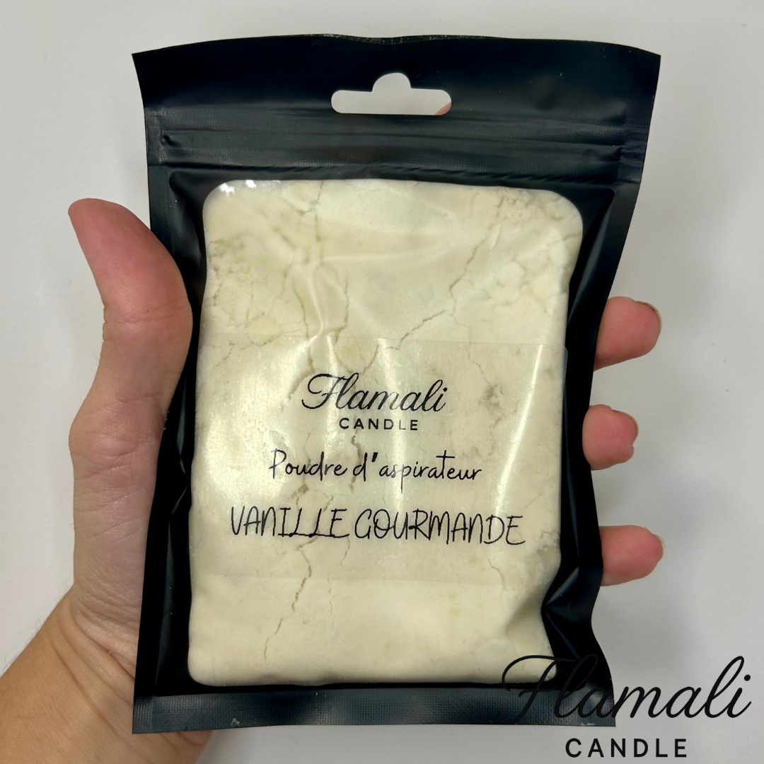 Poudre parfumée pour aspirateur